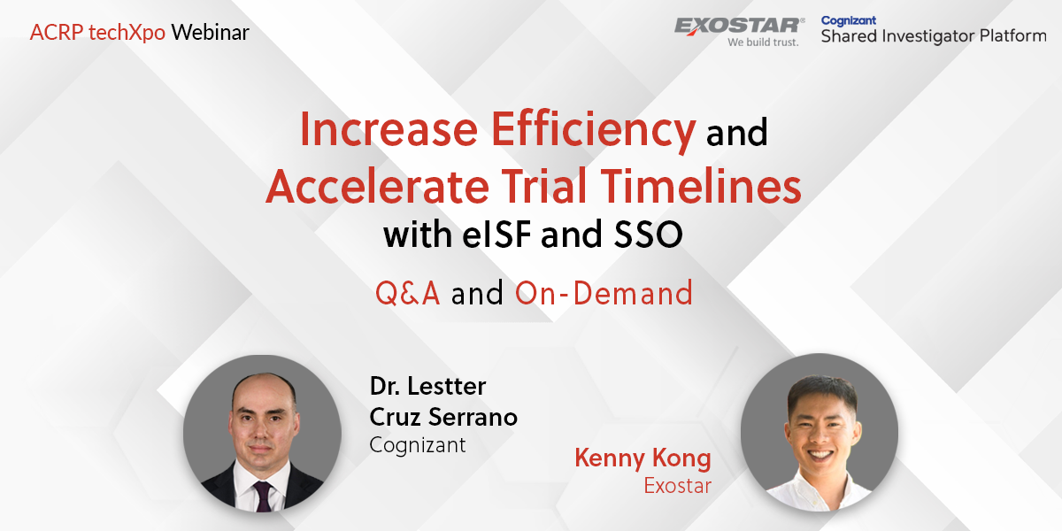 Webinar Q&A: Increase Efficiency and Accelerate Trial Timelines with eISF and SSO